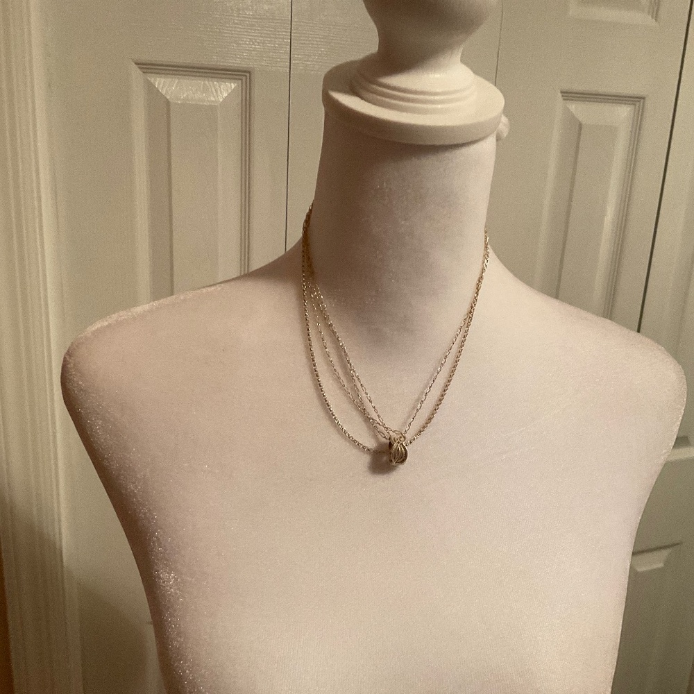 Ladies sterling silver Mignon faget necklace